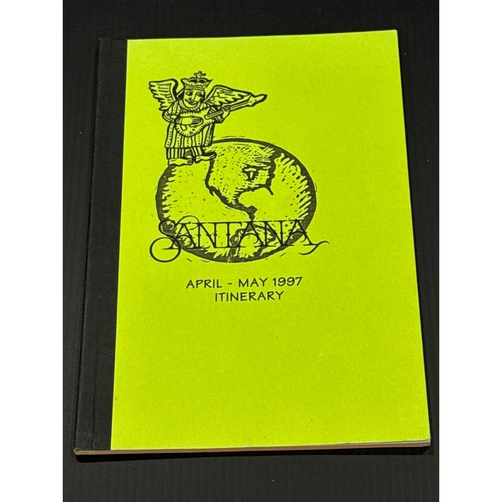 Santana April-May 1997 Tour Itinerary Band Crew Member Book Rare Memorabilia